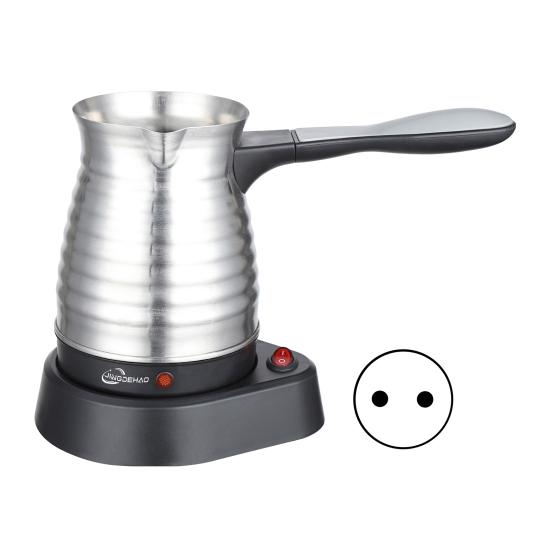 Stainless Steel Electric Coffee Pot 0.5L Large Capacity Coffee Maker Wax Melting Pot Heat-Resistant Handle Drip-Free Pour Spout Portable Coffee Brewer