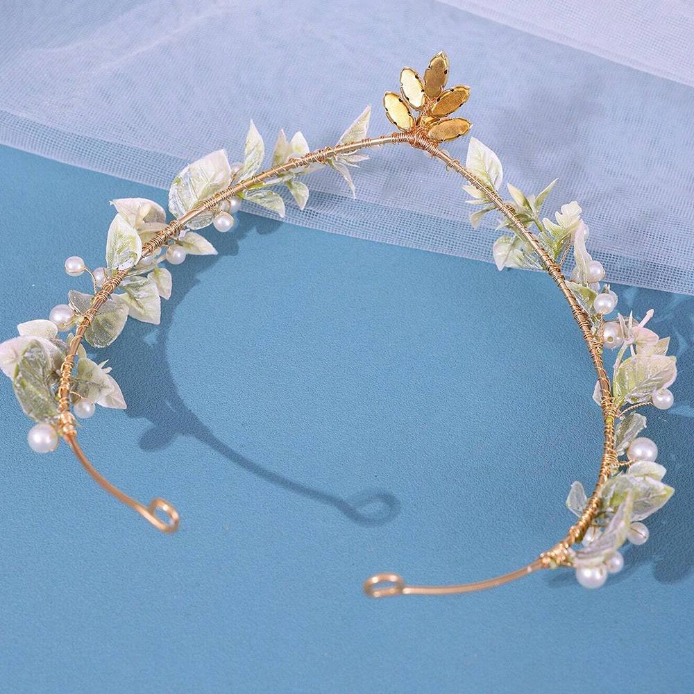 Photoshoot Wedding Fairy Flower Leaf Crowns Fairycore Elvens Hair Jewelry  for Women