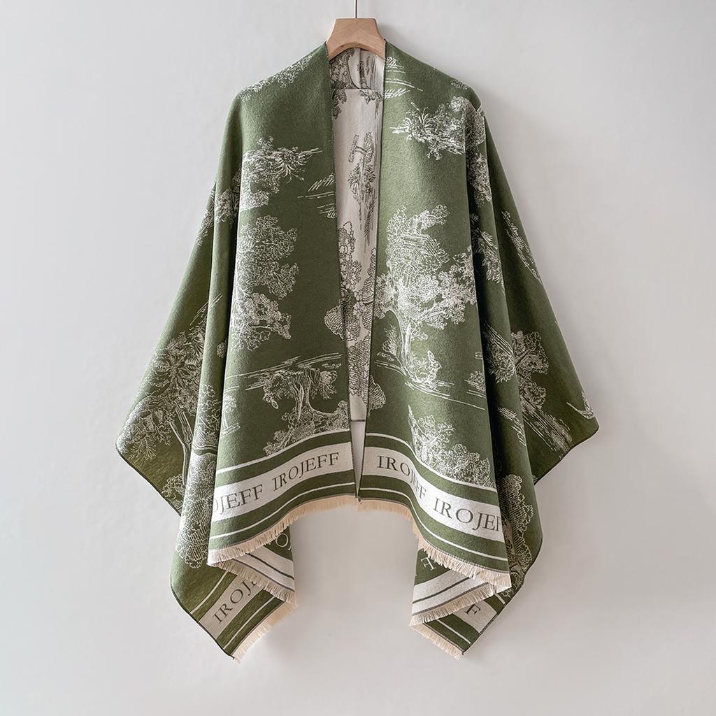 Luxury Winter Cashmere Scarf Women New Design Warm Pashmina Blanket Poncho Scarves Female Jacquard Shawl Thick Foulard Bufanda