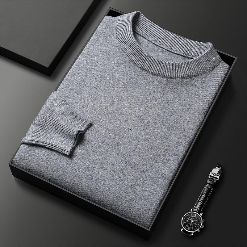 Men's Slim Fit Round Neck Knitted Sweater - Multicolor, Autumn/Winter Collection