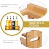 Spice Bottle Storage Rack Bottles Condiment Holder Organizer Seasoning Wooden Kitchen