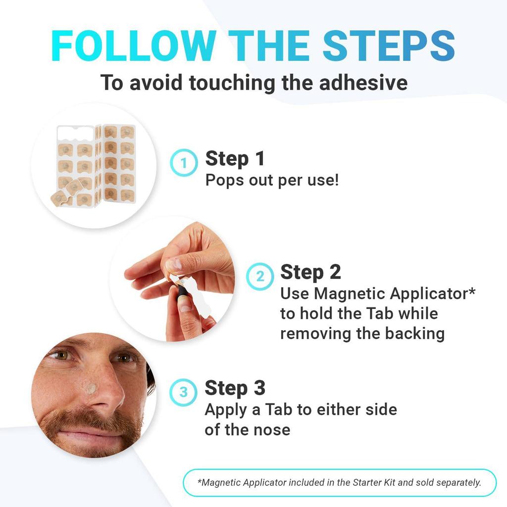 Magnetic Nasal Strips: Enhance Breathing, Relieve Congestion, Reduce Snoring with Magnetic Pads