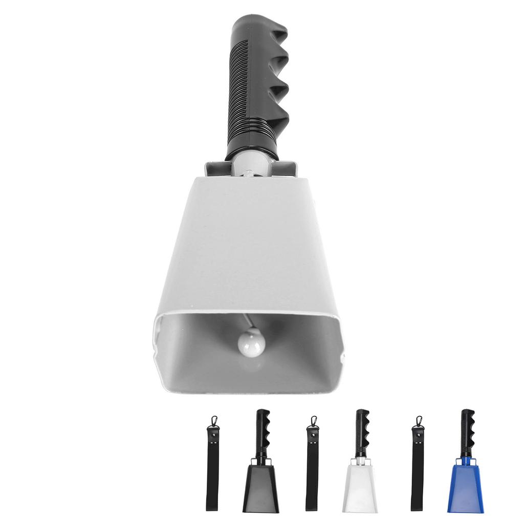 Cow Bell Noise Maker with Handle Loud Cheering Hand Bell Percussion Musical Instrument for Sporting 