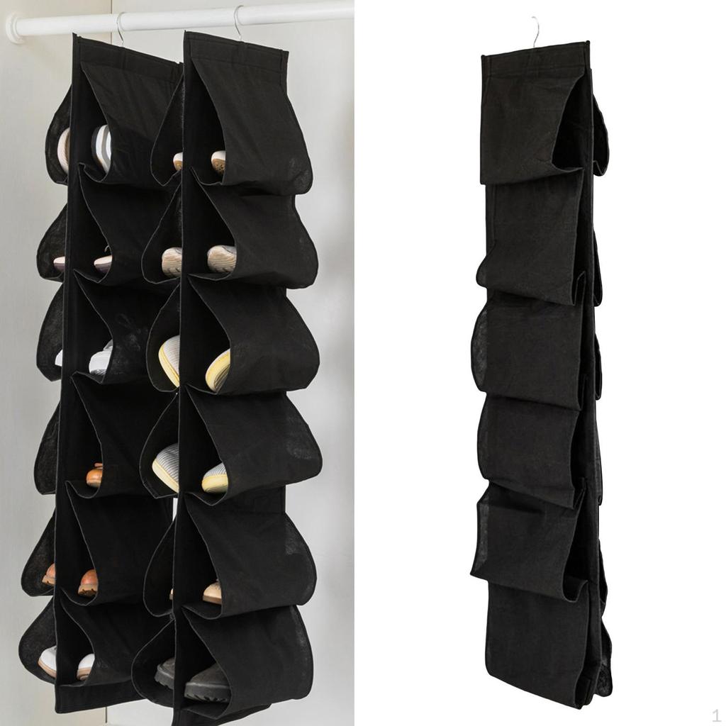 Durable Hanging Shoes Rack Mesh Pockets Dust Proof Rack, Storage Complete