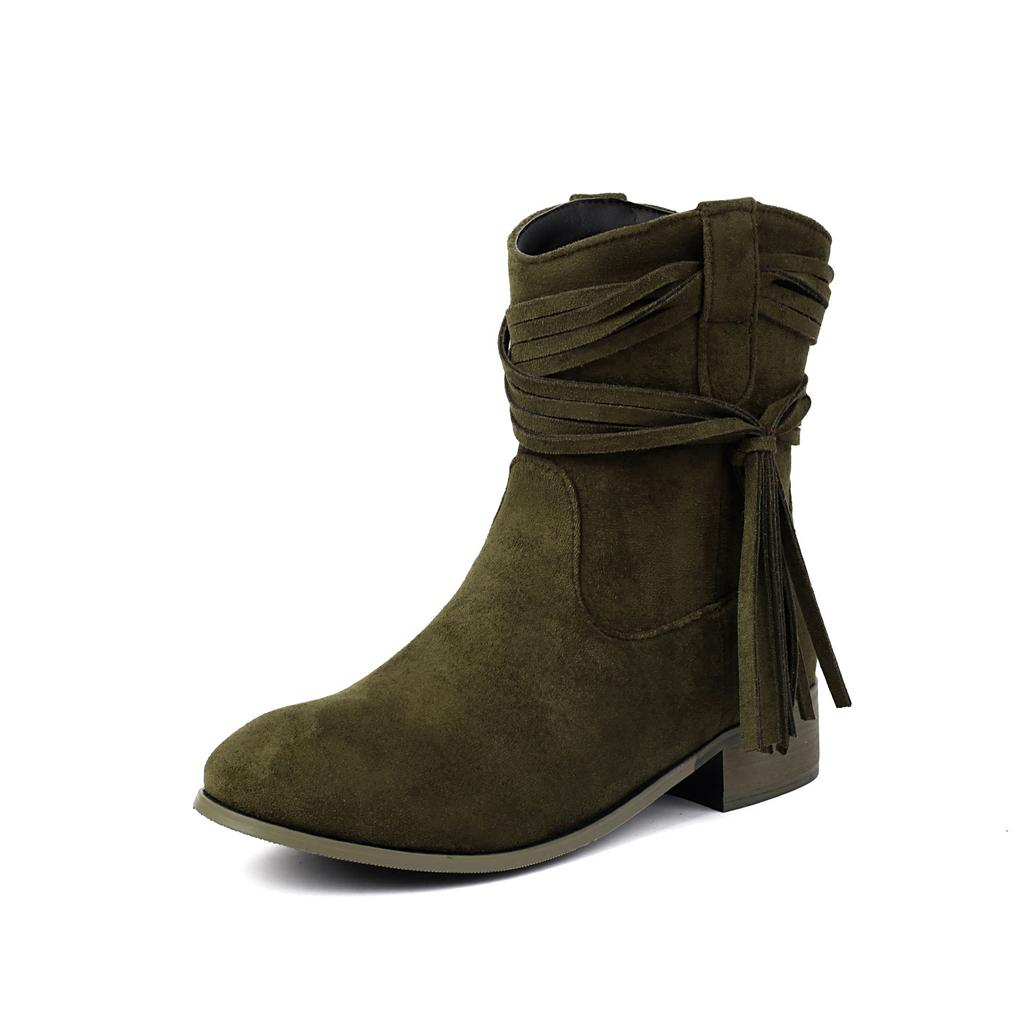 Women's Boots 2026 Autumn/Winter New Product Low Heel Suede Women's Casual Short Boots