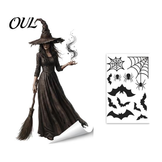 Decorative Window Film Halloween Ghost Glass Sticker, Cartoon Static Cling for Decals Parties, Waterproof Decoration Decal Home Office Seasonal Party