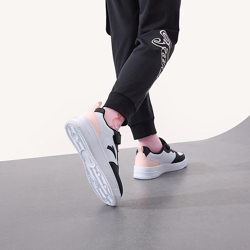 Anta Kids Comfortable Versatile Balance Low-Top Sneakers Kids Sneakers Black White Pink A332338063J-2