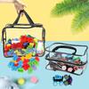 Transparent Storage Bag Waterproof Zipper Closure for Toys Beach Puzzle Travel Toiletries Cosmetic Organizer Portable Washable