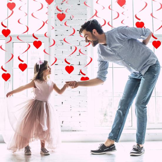 6 Teile/satz Gut aussehende Herz Szene Layout Ornamente Reflektierende Dekorative Wiederverwendbare Valentinstag Ornamente für Party