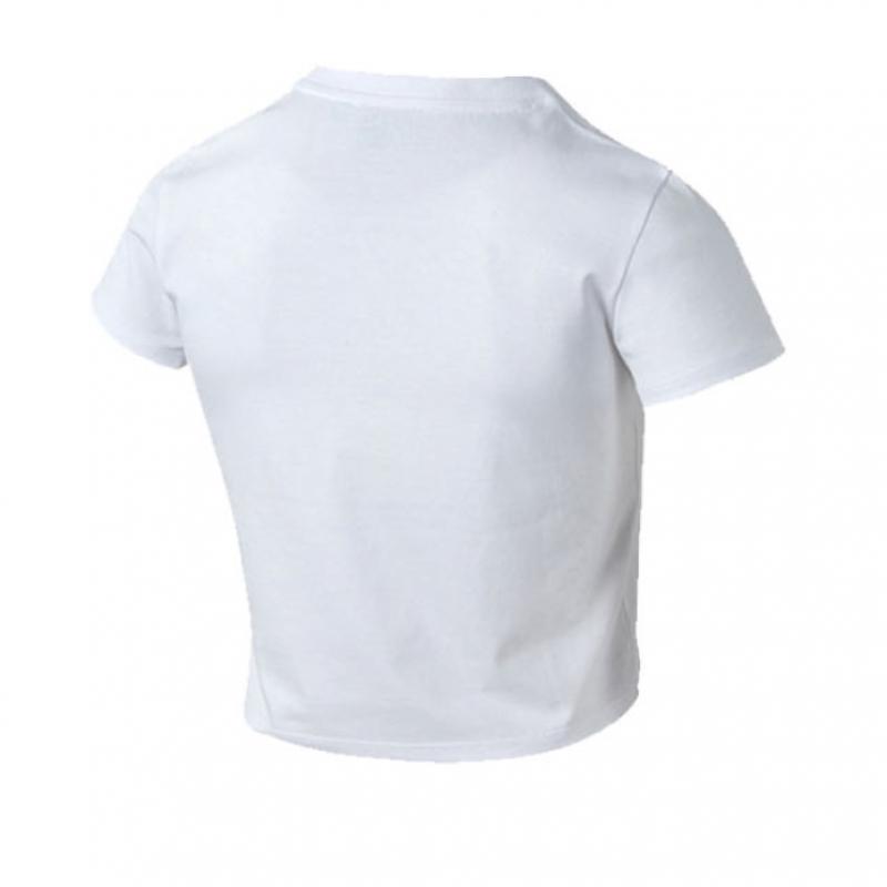 New Balance Half Club Nbnec2w662 Wh Logo Slim FiT Crop Top Women S ShorT Sleeve Tee T ShirT