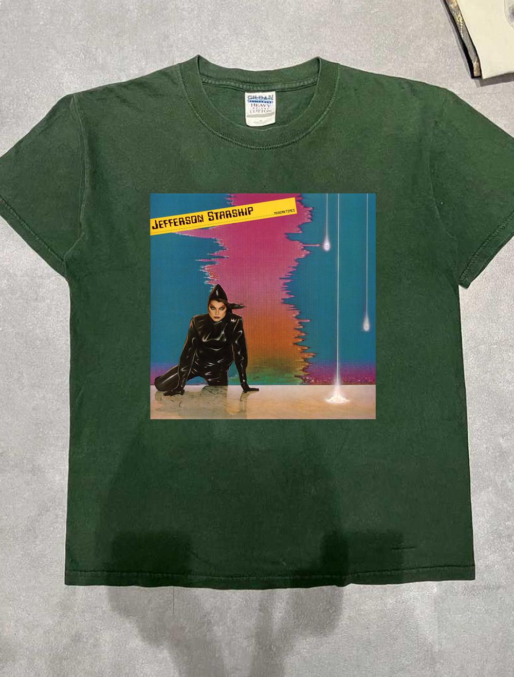 Jefferson Starship Modern Times album T Shirt Size S-5XL S разноцветный