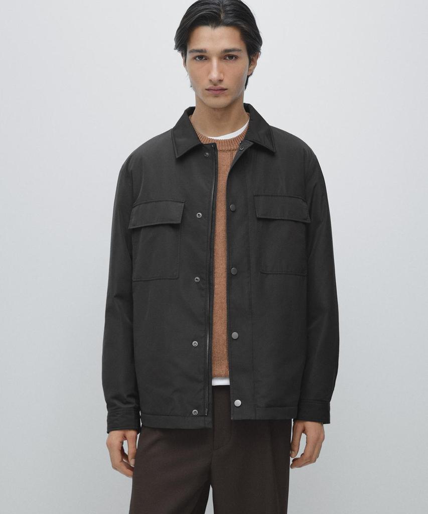 Massimo Dutti Pocket Detail Water-Repellent Overshirt