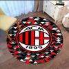 AC Milan Printed Round Rug Carpet Chair Rug Area Rug Entryway Doormats,for Office Chair Living Room Bedroom Kitchen Room.