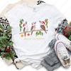Womens Australian Kookaburra Bird Print TShirt Merry Christmas Australian Theme Tops Casual Blouse for Christmas Party Outfits