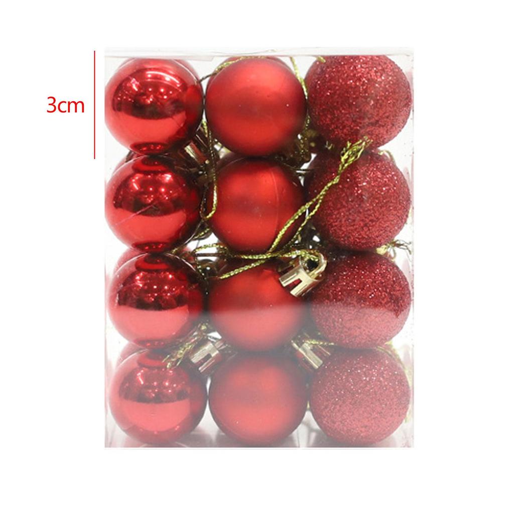 24 Pieces Christmas Balls Ornaments Christmas Tree Decoration Balls for Wreath Garland Holiday Anniversary Yard Celebration