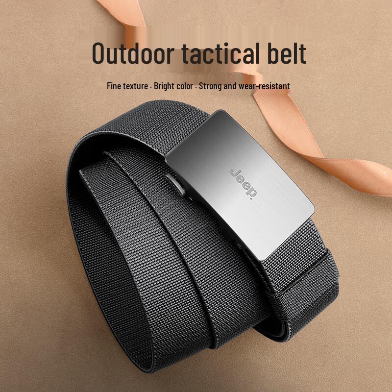 JEEP Men's Elastic Tactical Belt with Automatic Buckle