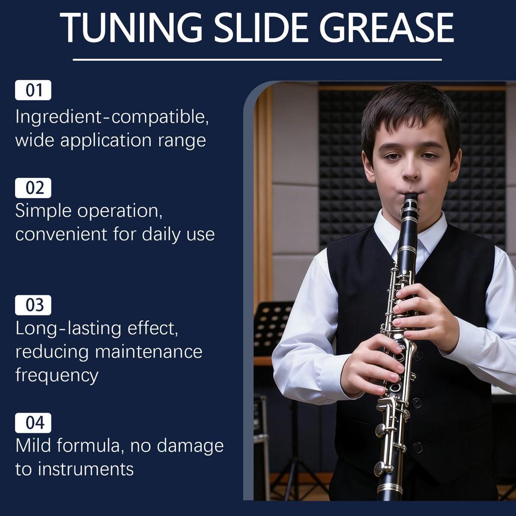 Instrumentenzugschmiermittel Schmiermittel Posaune Flöte Saxophon Klarinette Reiniger Ventil- & Lagerpflege für Blechblasinstrumente Holzblasinstrumente Musikzubehör