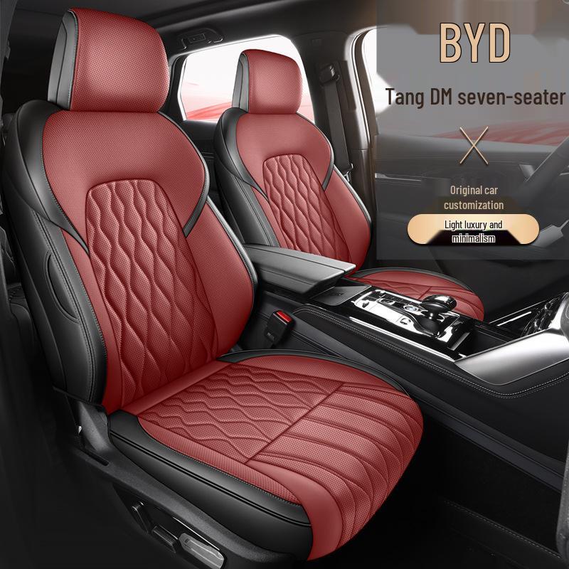 BYD Tang DM Full Leather Car Seat Cushion - Universal, All-Season, Seven-Seat Compatibility