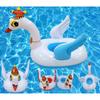 Kids Inflatable Swan Pool Float with Crown, Anti-Flip Toddler Swimming Seat Ring for 1-6Y Boys Girls