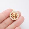Teamer Irish Witch Knot Clear Zircon Round Pendant for Jewelry Making Necklace DIY Stainless Steel Celtics Knot Charm Wholesale