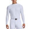 Under Armour Iso-Chill Logo Print Golf Athletic Slim Fit High Neck Long Sleeve T-Shirt Men tops White 1359966-100