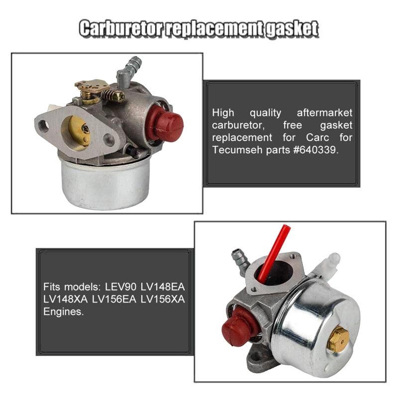 Durable Parts Lawn Mower Engine Carburetor for Tecumseh 640339 LEV90 Lv148EA Lv148XA Lv156EA Lv156XA Replace