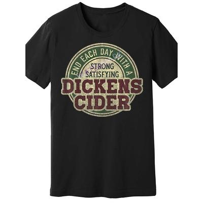 Vintage Shabby Pattern T-Shirt At the End of Every Day There Is a Strong Satisfaction of Dickens Apple Juice Printed Casual