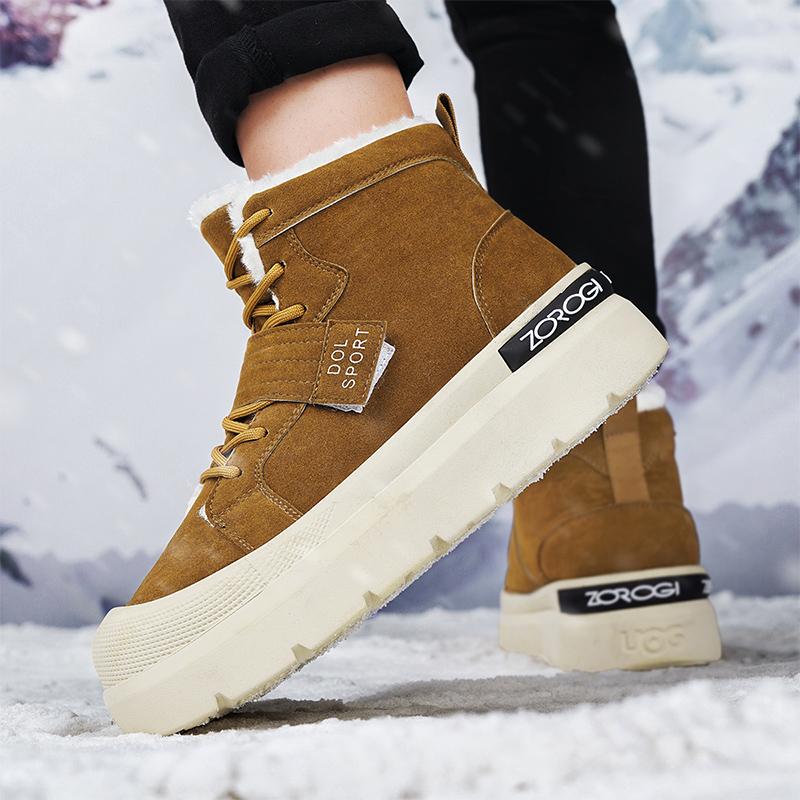 Winter Boots for Men Warm Fur Men's Sneakers Soft and Comfortable Sports and Leisure Wear-resistant Non-Slip New Ankle Boots