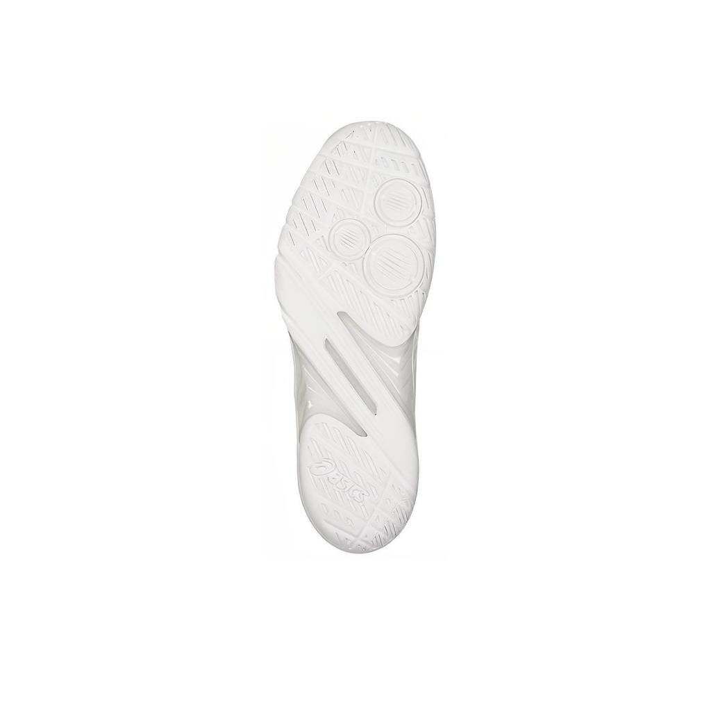 Asics Geltriforce 3 Ronde Neus Vetersluiting Synthetisch Leer Mid-Top Basketbalschoenen Heren sneaker Wit 1061A006-100