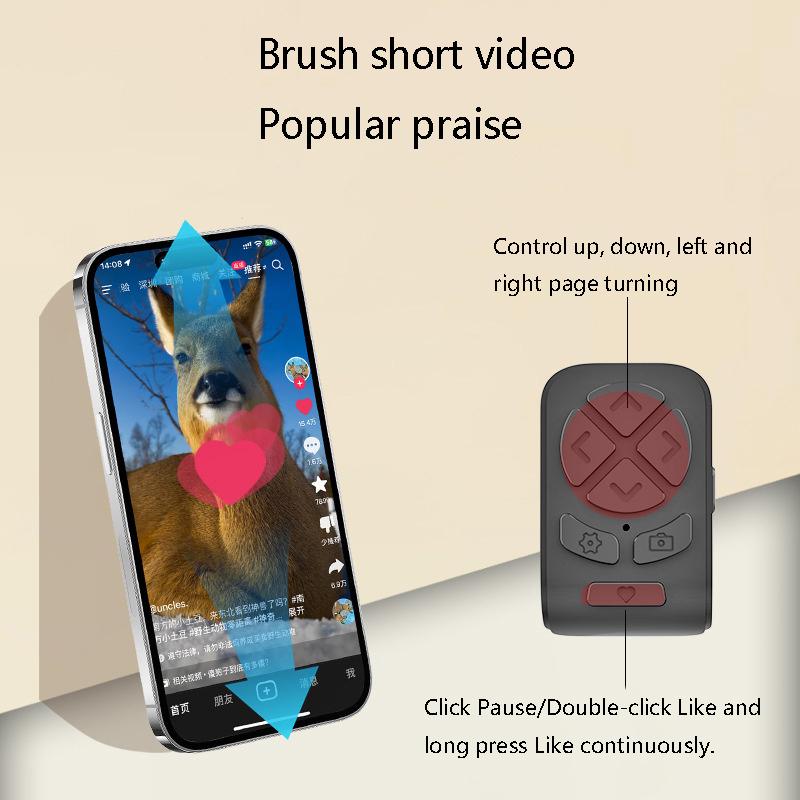 Remote Control For Page Turner For Kindle App Bluetooth Camera Video Recording Remote Scrolling For All Phones