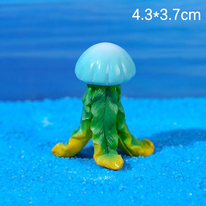 Mini pryskyřičné příslušenství pro akvárium, roztomilé barevné akvarijní rostliny, dekorace, pryskyřičný útes, umělý korál, dekorace na stůl