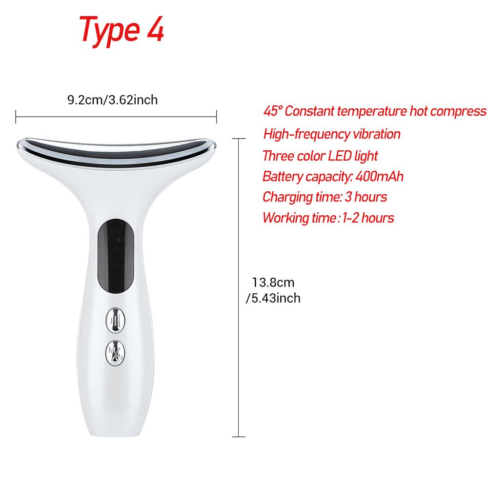 Neck Beauty Device Lift Facial Skin Massager Hot Compress Vibration Massage Skin Cleaning Fade Neck Lines Neck Face Skin Care