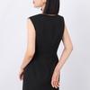 Ditu V-neck French sexy waist slimming casual fashion temperament elegant sleeveless dress
