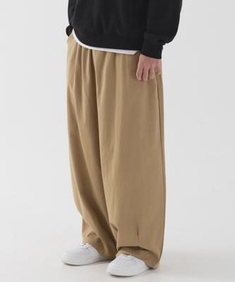 PIANER Washed Cotton Balloon Pants (Dark Beige)