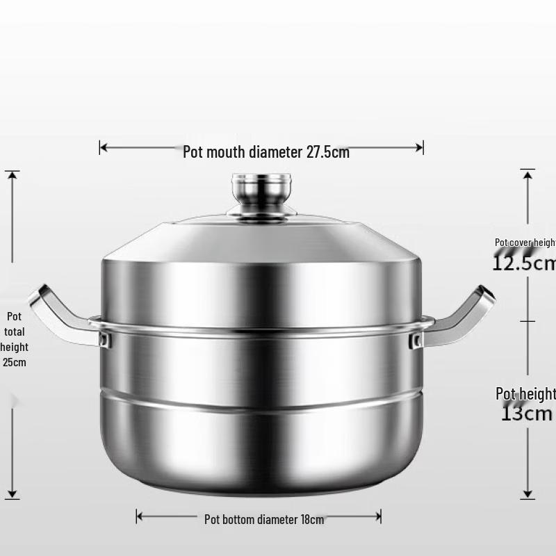 

ZISIZ Stainless Steel Steamer Pot