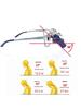 Binocular magnifying glass with 6-fold magnification, suitable for fine work, adjustable interpupillary distance.