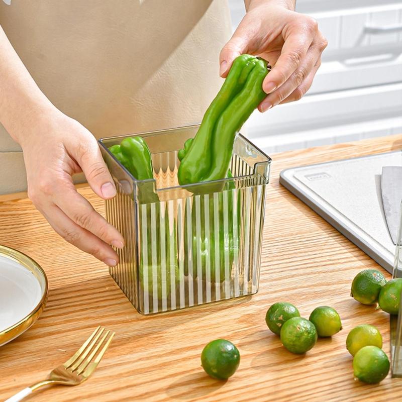 Food Storage Box to Keep Fresh-Vegetable Fruit Meat Kitchen Storage Bin-Case