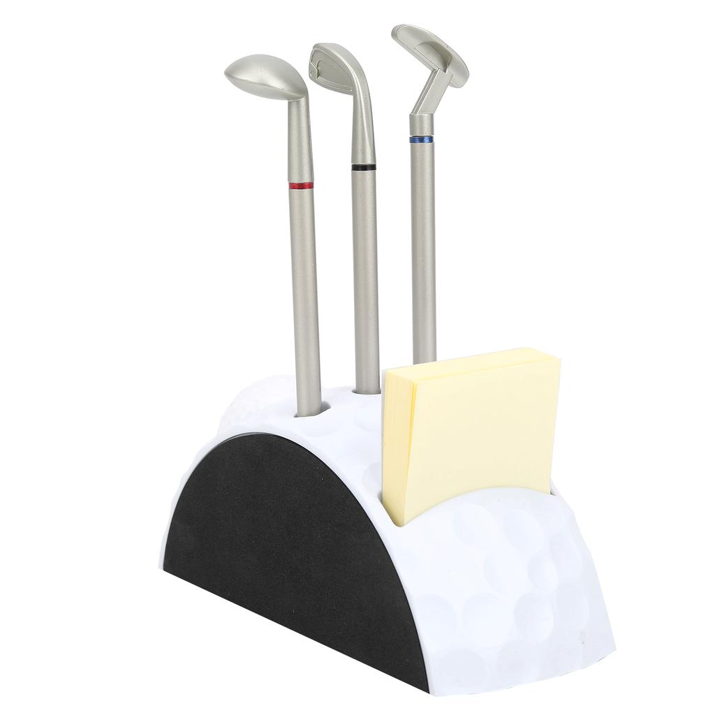 Desktop Small Golf Putter Pen Holding Stand Decoration Golf Pen Set with 3Pcs Pens