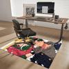 1pc Sailor Moon Winter Wonderland Chair Mat - Anime Cartoon Design, Non-Slip Carpet for Office and Home Decor, Suitable for All Seasons.O069