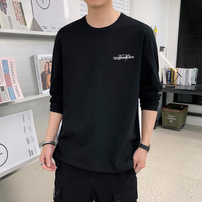 Men's T-shirts Long Sleeve Pullover Top O-neck Shirt Long Sleeve Casual Solid Color Fashion T-shirts