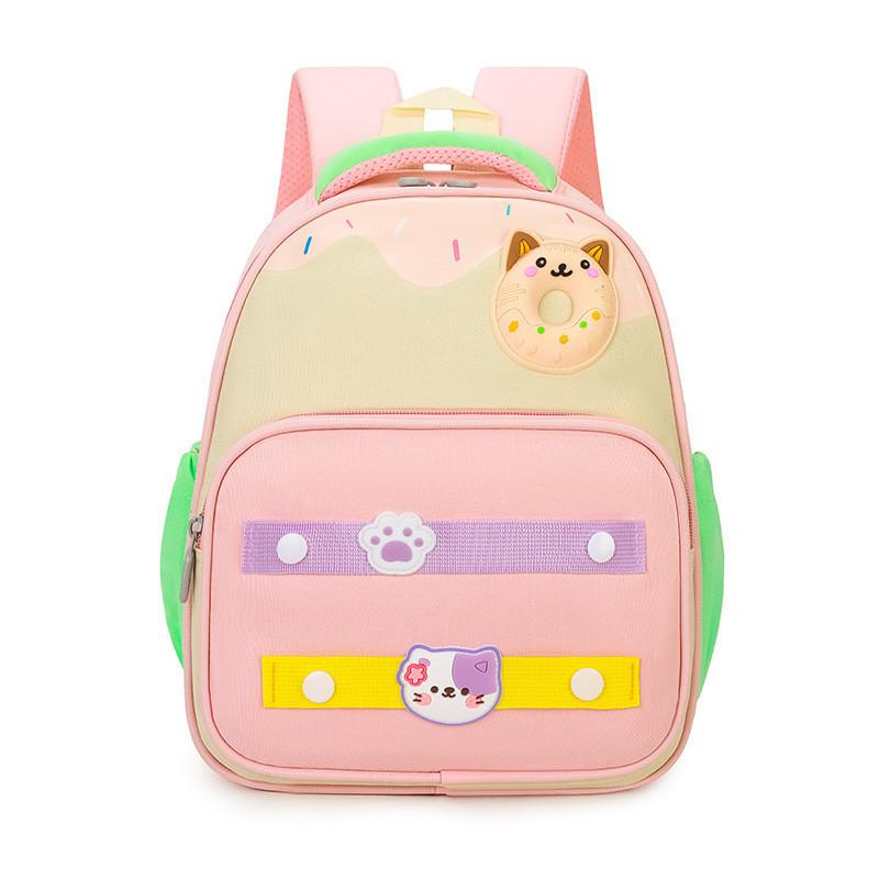 Trendy Lightweight Nylon Backpack For Kids Featuring Adorable Cartoon Design