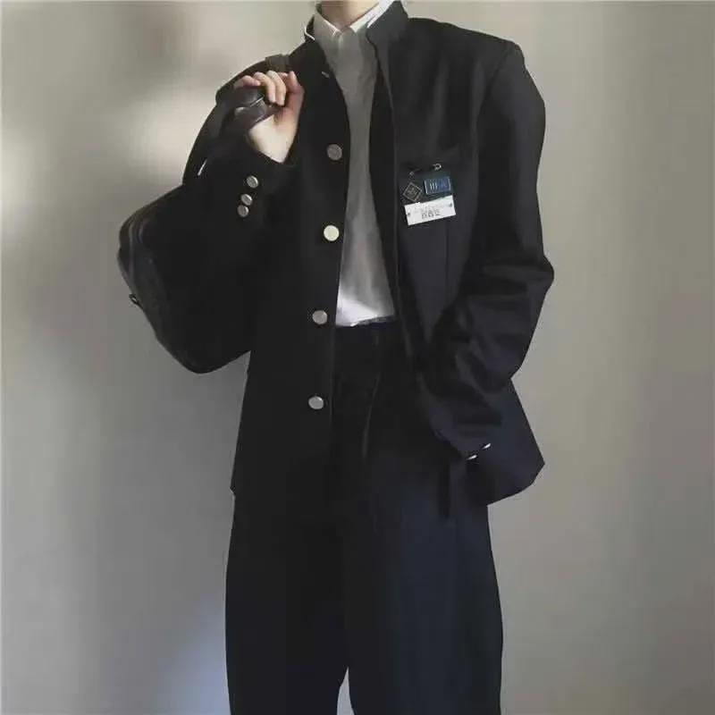 Unisexová japonská vysokoškolská uniformní bunda se stojáčkem