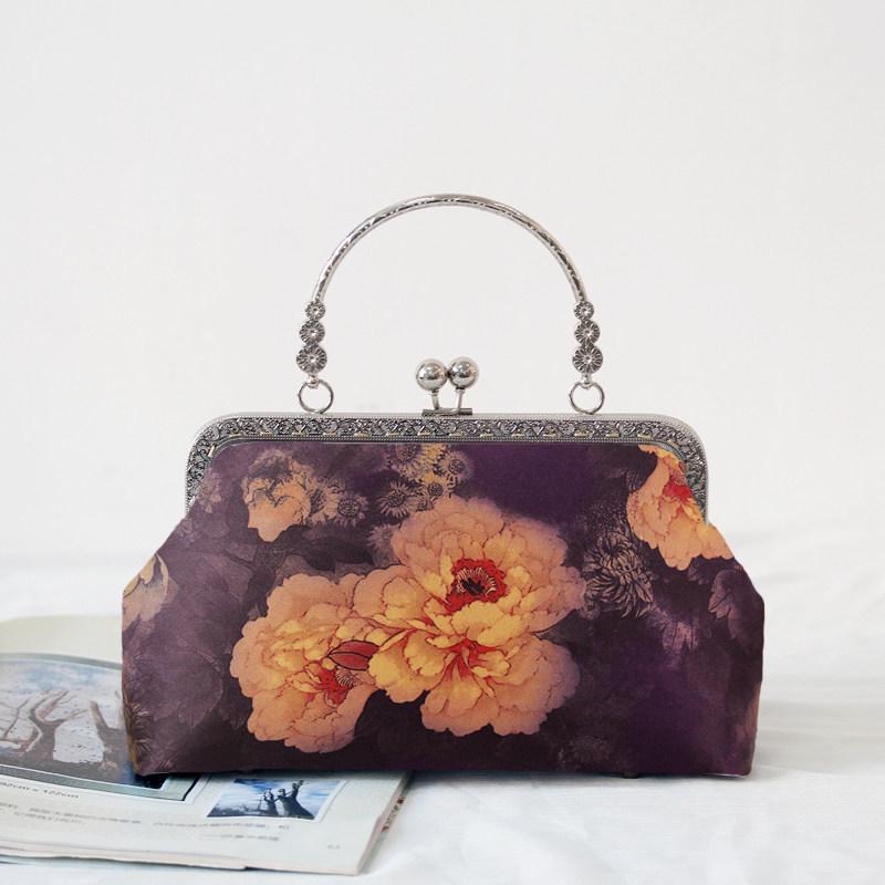Short Style Handbag Material Kit - Handmade, Multiple Styles, Square Clasp Bag, Includes 20 Needles