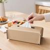 Scatola porta fazzoletti, Pelle PU Resistente Impermeabile Design Minimalista, Uscita Carta Liscia Custodia Fazzoletti Resistente, per Bracciolo Auto e Tavolino da Caffè di Casa