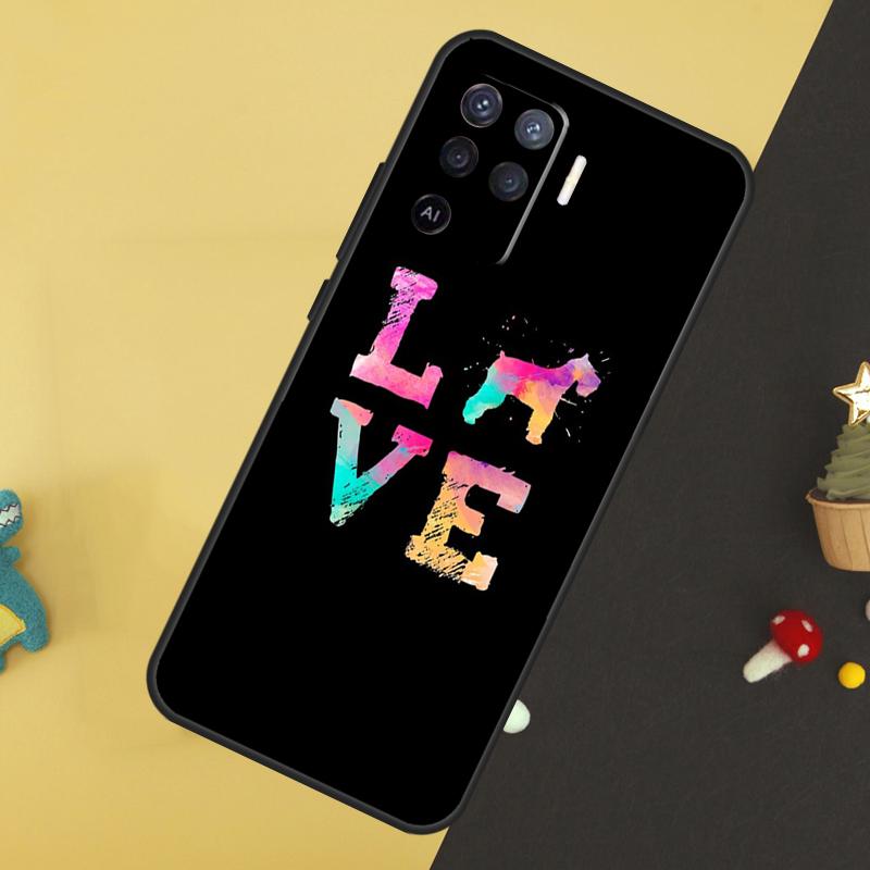 Lovely Dogs Schnauzer Case For Oppo A5 Pro A6 A15 A16 A76 A96 A17 A57 A98 A58 A78 A18 A38 A54 A74 A94 A40 A60 A80