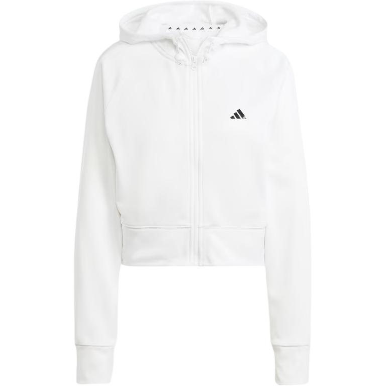 

Adidas Aeroready Game And Go Full-Zip Hooded Fleece Jacket Women Jackets White IM2688 XL