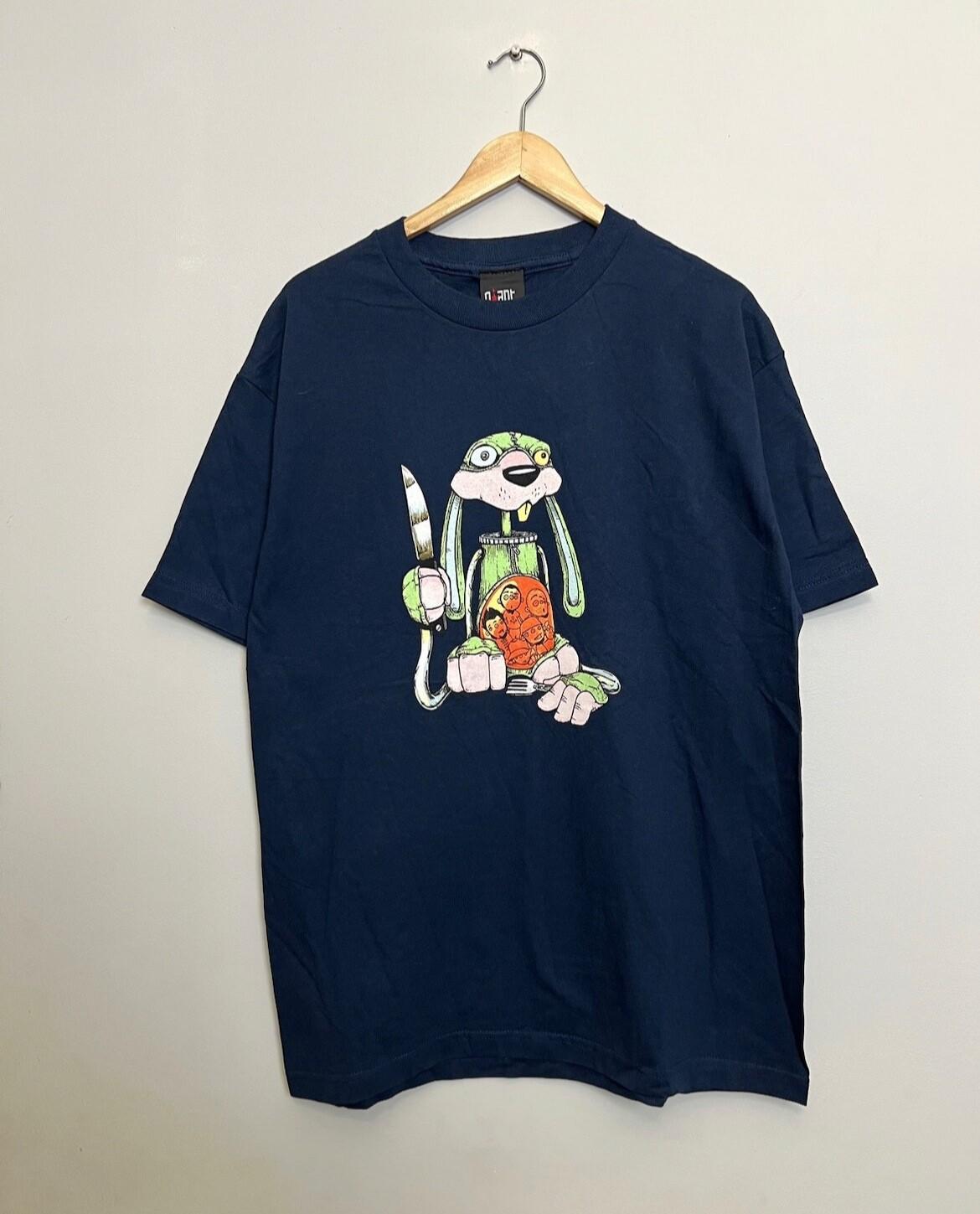 Rare Grail 90s Limp Bizkit Vintage NuMetal Band Tees large navy Unisex T-Shirt L