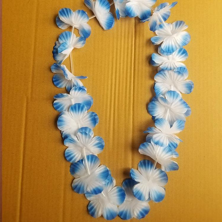 

Hawaiian Flower Garland Necklace for Hula Parties and Beach Festivals One Size