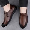 Male Genuine Leather Casual Loafers Comfortable Classic Mens Slip On Shoes Male Comfortable Business Shoe All-match Men Flats