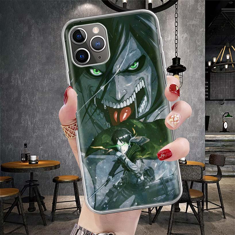 Titan Attack Eren Soft Phone Case For IPhone 18 11 17 Air 16E 16 Pro Max 15 + 14 Plus 13 Mini 12 Apple 7 SE 8 Fundas Coque 11 17 Ai